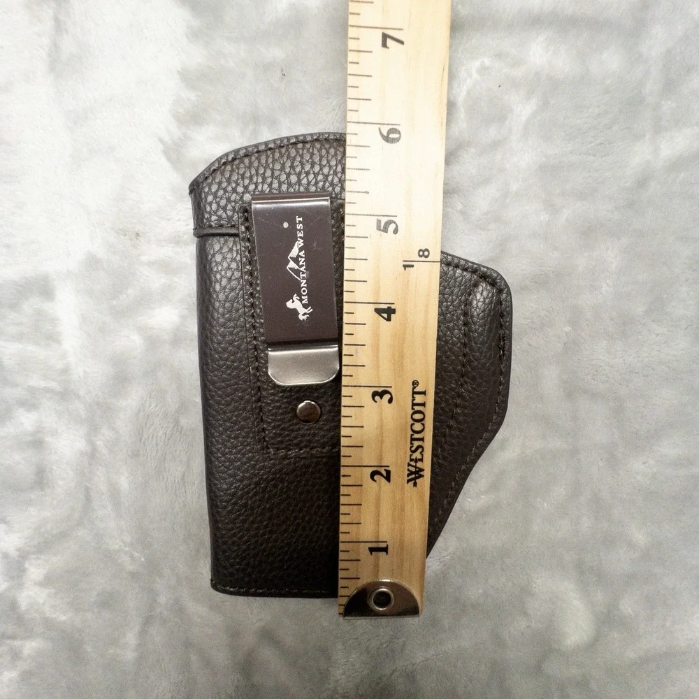 Montana West Brown Leather CCW Holster Belt Snap Outdoors Western